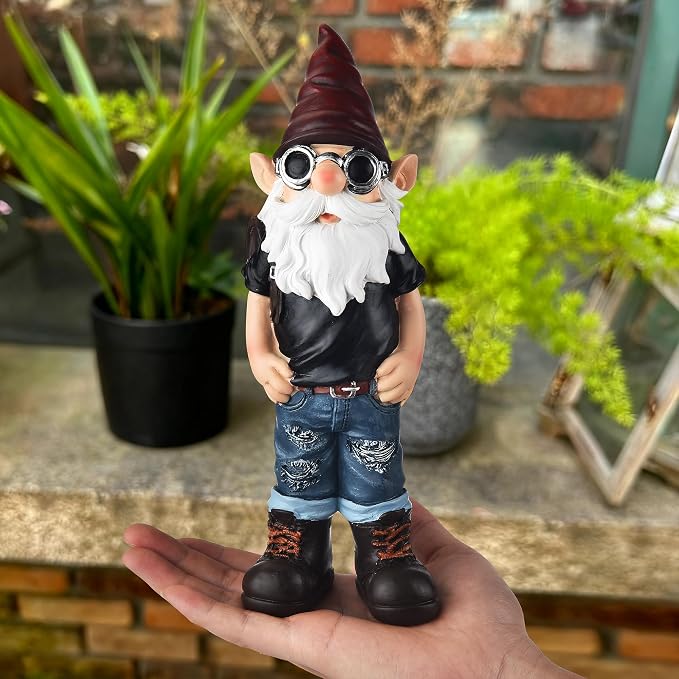 Garden Gnomes Statues for Yard Decorations Outdoor, Funny Carrying Traveling Bag Gnome Garden Lawn Figurines for Home Patio Yard Decor Indoor, Gardening Housewarming Gift