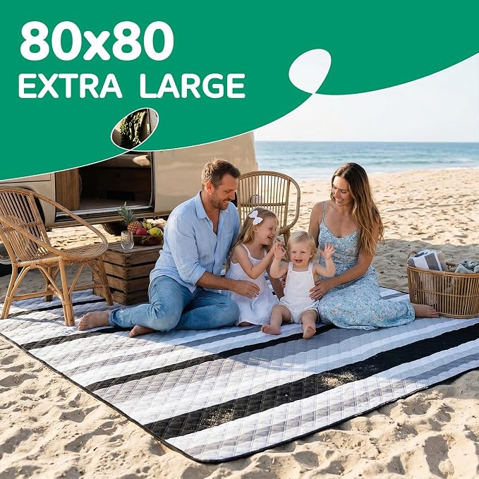RYCHIC Waterproof Picnic Blanket Beach Mat Outdoor Rug Towel for Dad Papa Stepdad Grandpa Grandfather Husband Son Daughter Law Happy Birthday Cool Unique Hombre Regalos para el día Las Padre