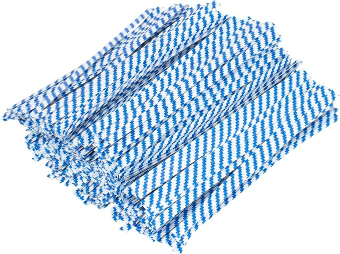 Restaurantware Twist Ties 5000 Pack of 4-Inch Reusable Paper Bag Ties Laminated Gripping Strong Blue Flush-Cut Bread, Candy, Coffee, Cookie, Bakery Bag, Party, Gifts, Cake Pops, Packaging