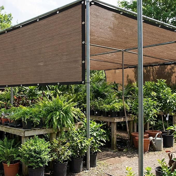 80% Shade Cloth, Durable Mesh Tarp with Grommets, Garden Sunblock Shade Cloth Shading Antifreezing for Plants Cover, Greenhouse, Barns Kennel, Patio, Tomatoes