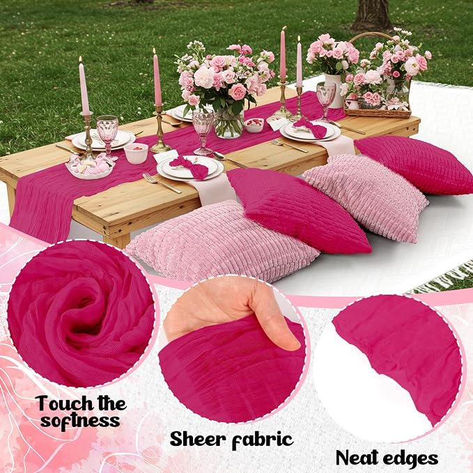 Beeveer 14 Pack Picnic Kit 91x71 Inch Extra Large Outdoor Boho Picnic Blanket with Girl Colors Table Runner, 6 Throw Pillow Cover 6 Napkin Woven Cotton Yarn Washable Beach Blanket for Camp Wedding