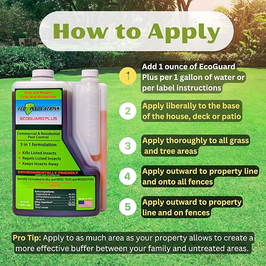 Concentrated Mosquito & Tick Yard Spray, Plant-Based, 64oz