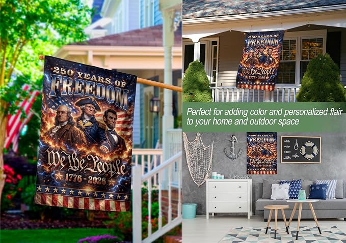 1776-2026 Commemorative, 250 Anniversary Usa Flag, 250th Anniversary Patriotic Design, We The People Flags, Doubleided Outdoor Yard Decoration For Independence Day 5 (30x40 Inch)