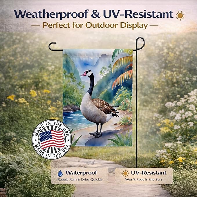 Caroline's Treasures Hawaii Hawaiian Goose Garden Flag Mailbox Flag Decorative Yard Flag Banner Outside Patio Artwork Yard Flower Beds, Garden Size, Multicolor