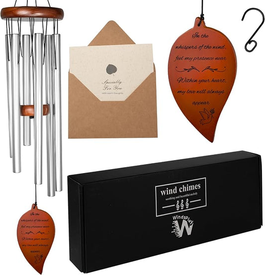Best Memorial Wind Chimes for Outside - 32.5" Sympathy Wind Chimes Memorial Gifts for Loss of Loved One - in Remembrance Gifts - Best Bereavement Gift Idea for Loss of Loved One - Unique Funeral Gift