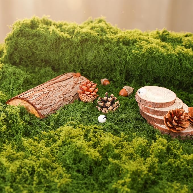 Bupelo Fake Moss Rug Artificial Moss 19.7" x 39.4" Faux Moss for Crafts Like Fairy Garden Accessories, Plants Indoor, DIY Enchanted Forest Decor, Wedding Table Runner Party Decorations (50x100cm)