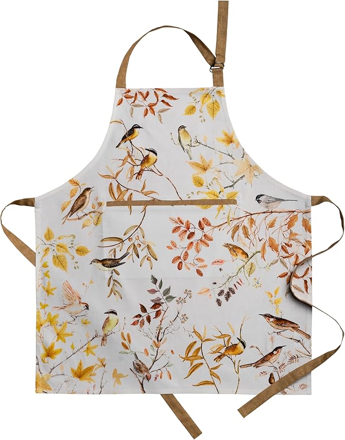 Maison d' Hermine Aprons for women with Pocket 100% Cotton (27.50"x31.50") | Adjustable Neck Strap & long ties Apron Men Chef Wedding Cooking Gardening Server Maid