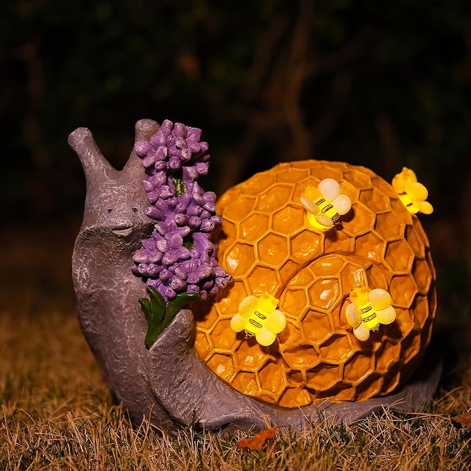 Garden Outdoor Snail Statues Yard Resin Decoration Gift Handmade Housewarming Gift for Patio Yard Lawn Waterproof Cracking