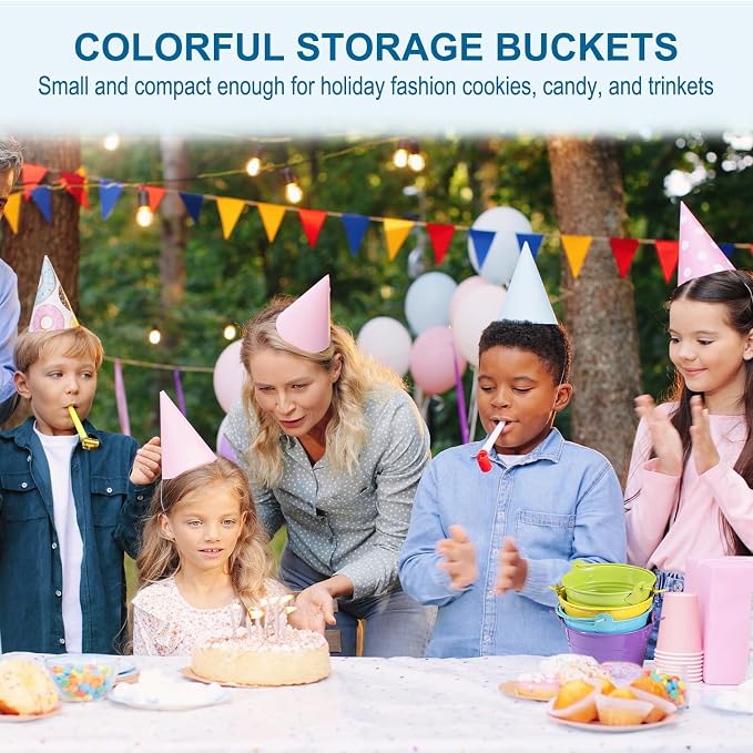 PATIKIL 2.7"x2.3" Small Metal Buckets with Handle, 12 Pcs Mini Galvanized Bucket Colorful Easter Buckets for Crafts Party Favors Decoration, Silver