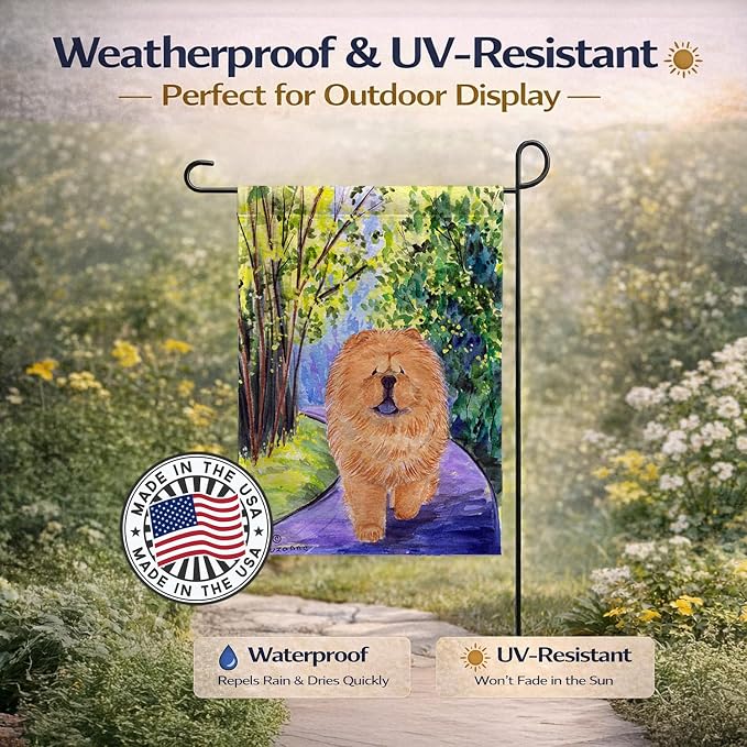 Caroline's Treasures SS7003GF Chow Chow Garden Flag Mailbox Flag Decorative Yard Flag Banner Outside Patio Artwork Yard Flower Beds, Garden Size, Multicolor