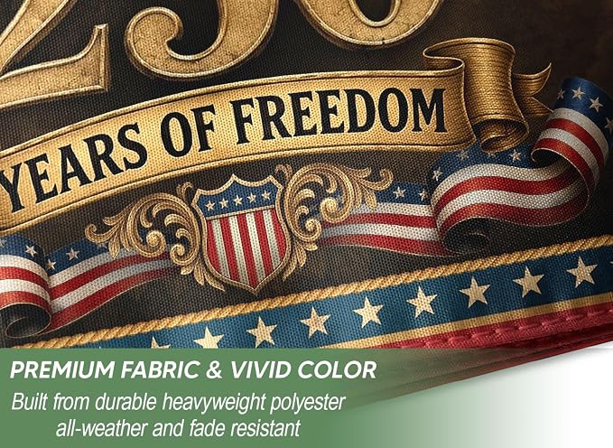 250 Years Of Freedom Flag, American Flag With Eagle, 250th Anniversary Usa Commemorative Flags, Garden Flags For Outside, Dual-view Display, 250th Anniversary Patriotic Design 3 (30x40 Inch)