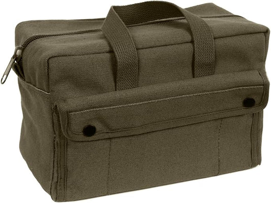 Rothco GI Style Mechanics Tool Bag, Heavy-Duty Canvas Tool Storage | 7.5 Liter Capacity, Heavyweight Canvas, Reinforced Bottom, Garage Storage