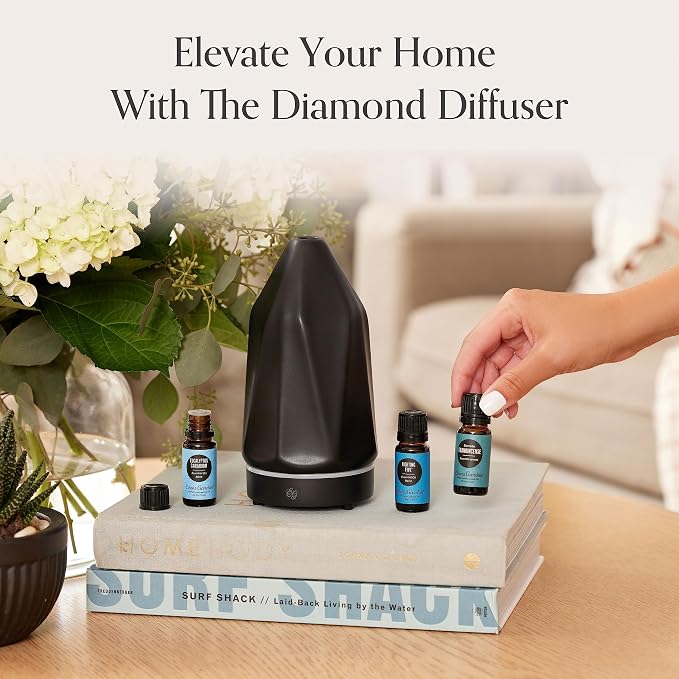 Edens Garden Mio Mist Portable Essential Oil Diffuser – Handheld Mister, Compact & USB Rechargeable Personal Aromatherapy & Essential Oils Accessory for Travel, Office & Car Use - Black