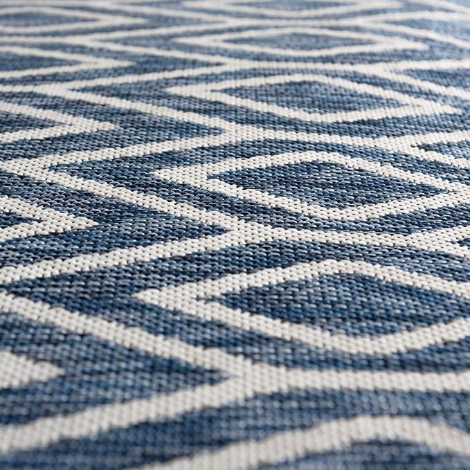 Jill Zarin Outdoor Collection Area Rug - Turks and Caicos (7' x 10' Rectangle Blue/Ivory)