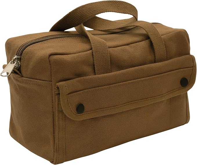Rothco GI Style Mechanics Tool Bag, Heavy-Duty Canvas Tool Storage | 7.5 Liter Capacity, Heavyweight Canvas, Reinforced Bottom, Garage Storage