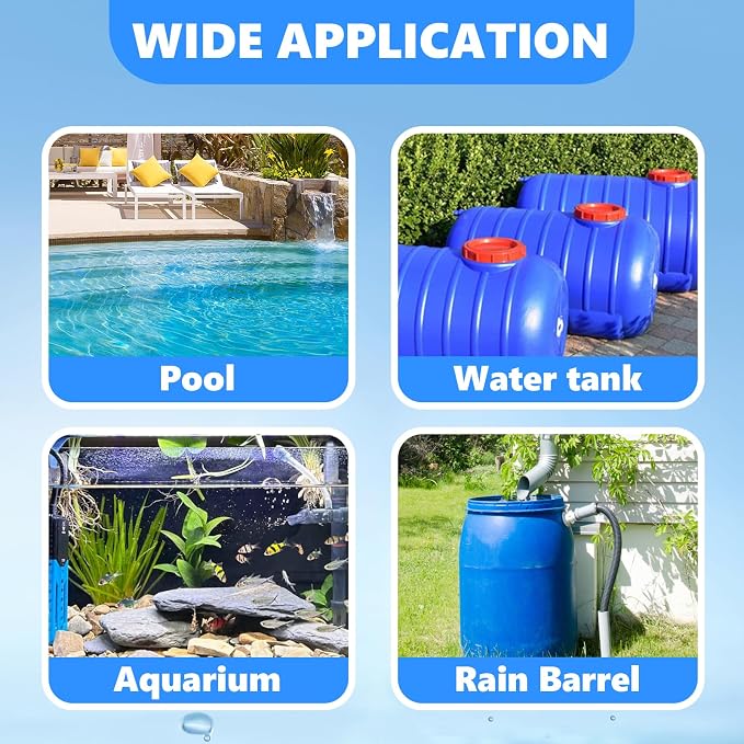 4 Pcs 3 Inch Bulkhead Fitting PVC - Heavy-Duty Plumbing Kit for Water Tank, Aquariums, Rain Barrels & Pools with Reinforced Seals (Female/Internal Thread, Requires 4-1/2" Hole Saw)