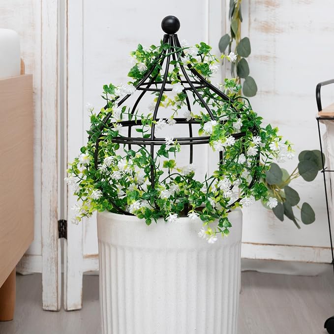 Sturdy Metal Garden Obelisk Trellis for Climbing Plants - 12" x 18.1" Versatile Support for Roses, Topiaries & Houseplants - Easy to Assemble, Durable & Decorative for Indoor/Outdoor Displays