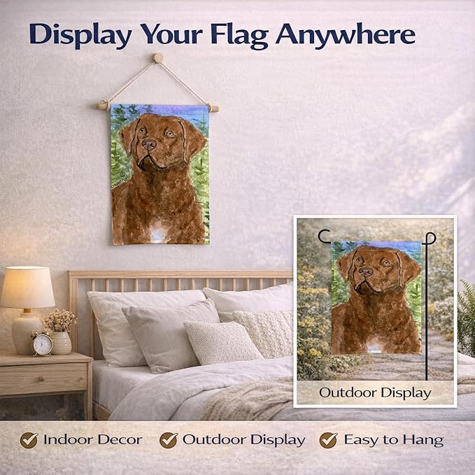 Caroline's Treasures SS8933GF Chesapeake Bay Retriever Garden Flag Mailbox Flag Decorative Yard Flag Banner Outside Patio Artwork Yard Flower Beds, Garden Size, Multicolor