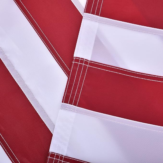 American Flag 10x15 FT, Large US Flag USA High Wind with Embroidered Stars, Sewn Stripes, Brass Grommets, Durable Outdoor Outside