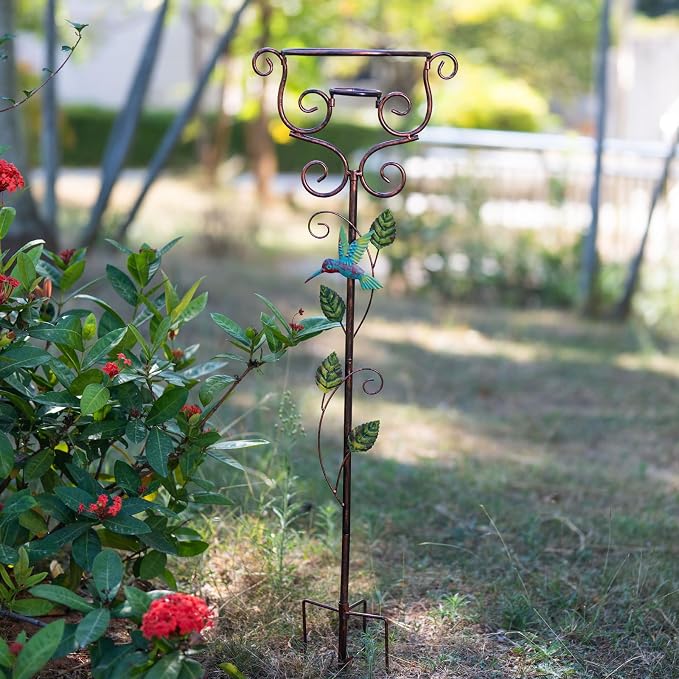 Metal Gazing Ball Stand for 10-12 Inch,39.4" Hummingbird Stand | for Glass Sphere Display Outdoor Garden Yard Art Decor