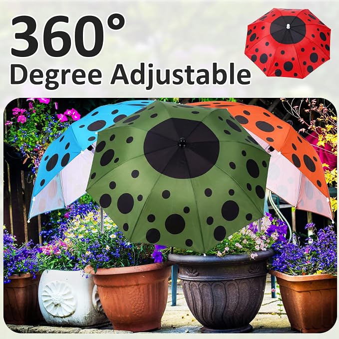 Plant Umbrellas for Outdoor Plants, Large Garden Plant Umbrella Shade Upgraded Adjustable Angle Height for Potted Plants Garden Beds