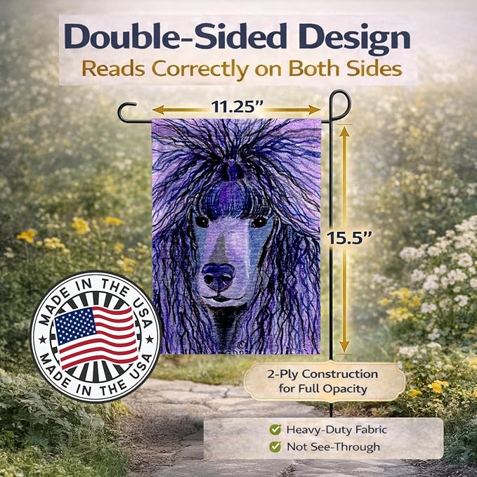 Caroline's Treasures SS8800GF Poodle Garden Flag Mailbox Flag Decorative Yard Flag Banner Outside Patio Artwork Yard Flower Beds, Garden Size, Multicolor