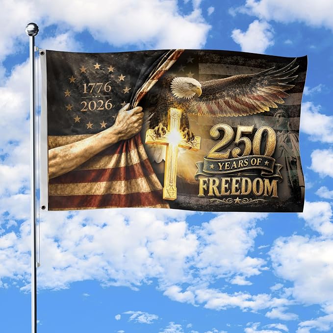 250 Anniversary Usa Flag With Brass Grommets, 4th Of July Decorations Outdoor, Front & Back Printed, Flags For Outside 3x5, American Flag With Eagle, 250th Anniversary Usa Commemorative Flags 4