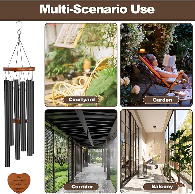 Memorial Gifts for Loss of Father,Windchimes in Memory of a Loved One Sympathy Gifts for Loss of Dad Memorial Wind Chimes for Loss of Father Remembrance Funeral Bereavement Gifts
