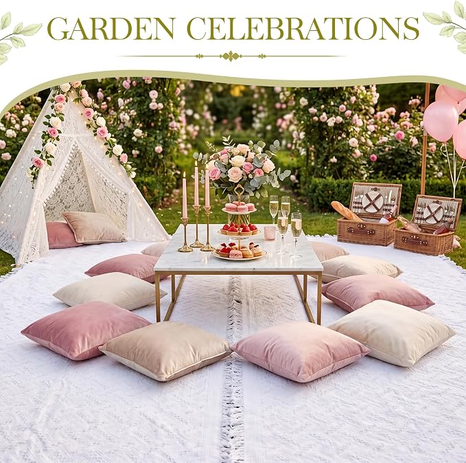 2 Pack White Coffee Extra Large Picnic Blanket, Outdoor Picnic Mat, Woven Boho Large Beach Blanket with Fringe for Park, Camping, Lawn or Wedding Photoshoot (71 x 91 Inches)