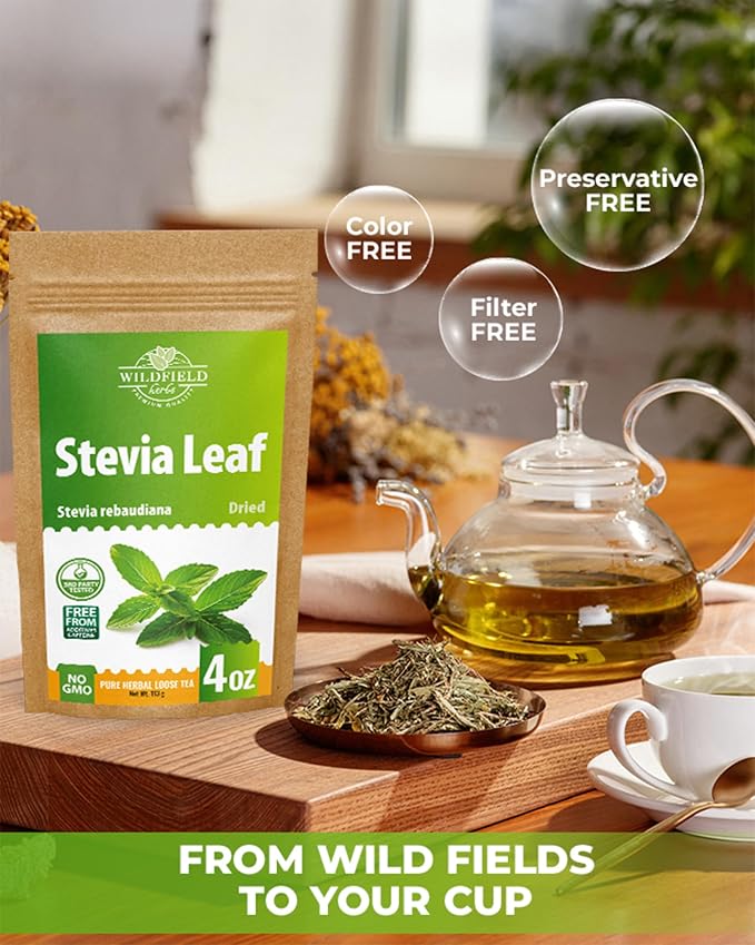 4 oz. Dried Stevia Leaves Herbal Tea (Stevia Rebaudiana) - 113g Leaf Leaves Herb Tea Estevia