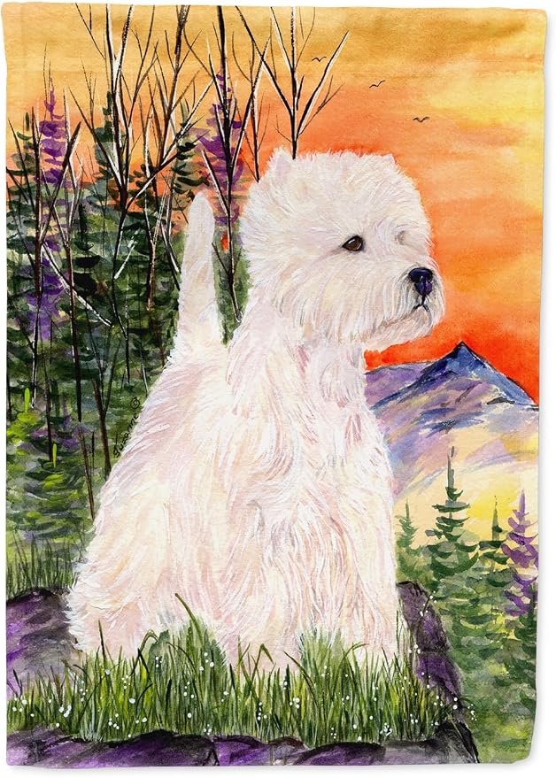 Caroline's Treasures SS1013GF Westie Garden Flag Mailbox Flag Decorative Yard Flag Banner Outside Patio Artwork Yard Flower Beds, Garden Size, Multicolor