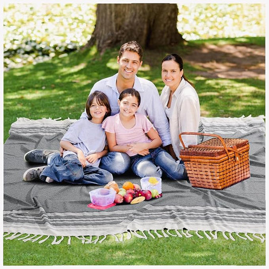 Extra Large Turkish Beach Towel Picnic Mat Throw Blanket Outdoor Yoga Car Essential Roadtrip Gadget Rv Accessories Glamping Tent Gear Must Haves Hiking Stuff Backpacking Necessities Women Men Gift