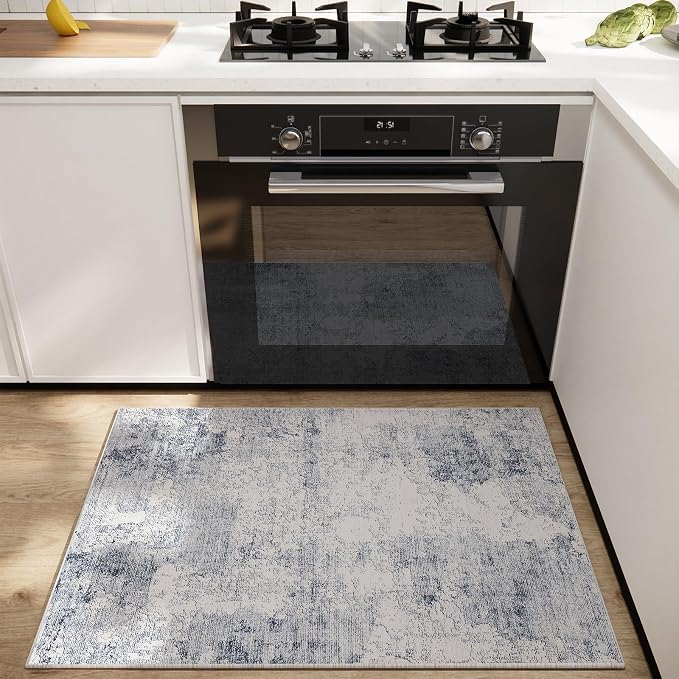 2x3 Washable Small Entryway Rugs: Modern Rug Non Slip Door Mat Indoor Entrance Soft Low Pile Throw Rugs for Inside Front Door Floor Bedroom Bedside Kitchen Dorm Entry Home Office