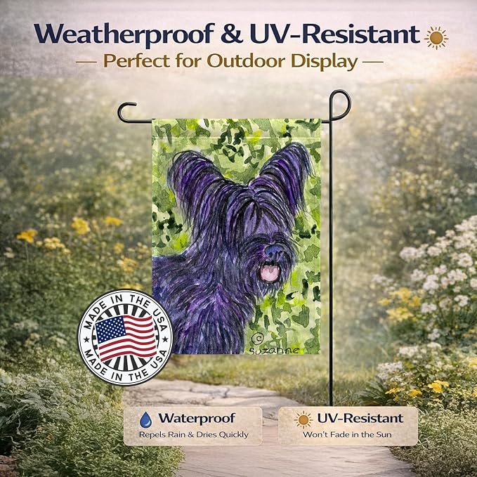 Caroline's Treasures SS8718GF Skye Terrier Garden Flag Mailbox Flag Decorative Yard Flag Banner Outside Patio Artwork Yard Flower Beds, Garden Size, Multicolor