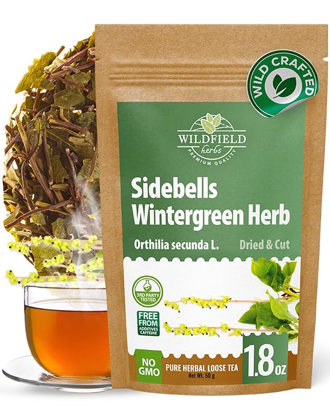 1.8 oz. Dried Cut Sidebells Wintergreen Herb Tea (Orthilia Secunda) - 50 g One-Sided Wintergreen Herbal Tea Orthilia (Peralito)