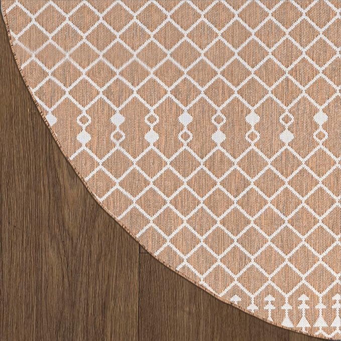 Nourison Home Positano Jute 6' x Round Area Rug - Easy Clean, Non Shedding, Bed Room, Living Room, Dining Room, Kitchen (6' x Round)