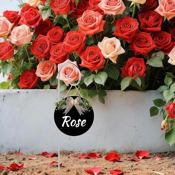 30 Pcs 30 cm/11.81 in Silver Plant Stake, Rustproof Curled Tip Plant Label Hooks for Pots, Bend-Resistant Garden Label Hooks for Outdoor Flowers, Vegetables, Planters, Containers, Greenhouse