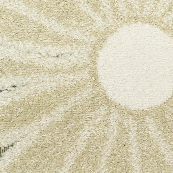 Nourison Home Aloha Ivory Sage 5'3" x 7'5" Area Rug - Easy Clean, Non Shedding, Bed Room, Living Room, Dining Room, Kitchen (5' x 8')