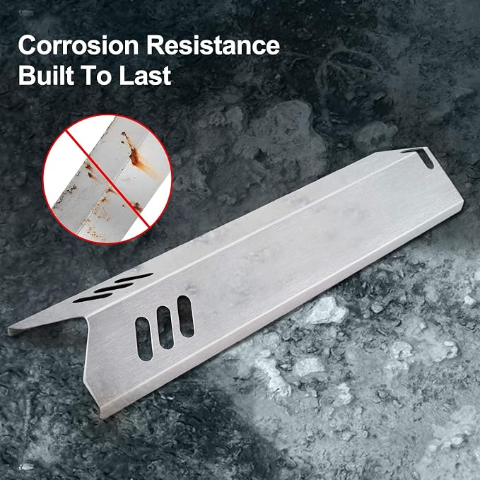 Criditpid Heat Plates Replacement Parts for Dyna-Glo DGF493BNP, DGB494SPB, DGF510SBP, Backyard BY15-101-001-02, BY13-101-001-13, 15" Stainless Steel Grill Parts DGF493BNP