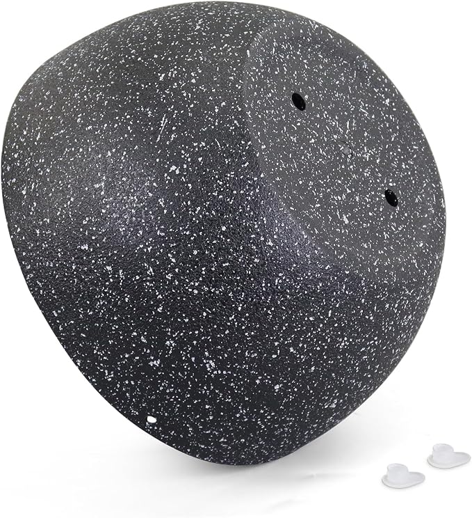 Meowell 12 inch Large Hanging Planters for Indoor Outdoor Plants, 2 Pack Hanging Flower Pots with Drainage Holes and Chain for Garden Porch, Plastic Hanging Baskets for House Plants, Speckled Black