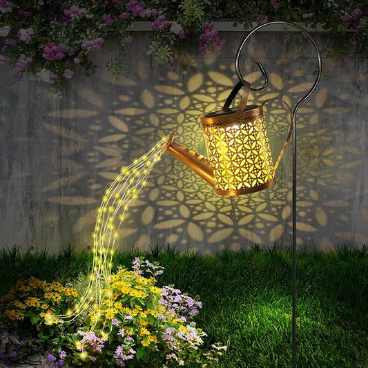 Watering Can with Lights,Solar Lanterns Outdoor Hanging Waterproof Garden Decor,Solar Outdoor Garden Decorative,Decorations for Lawn Path Patio (1)
