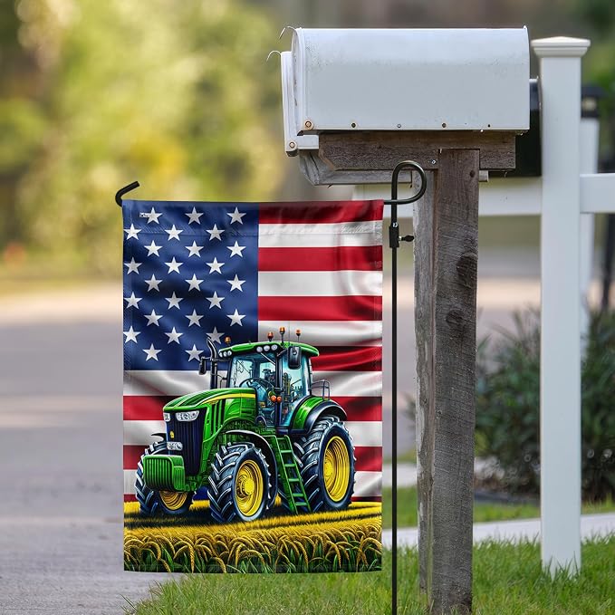 FLAGWIX Tractor Garden Flags - Garden Flags for Outside 11.5" x 17.5" - Fall Gifts for Women Men, Fall Decorations for Home, Thanksgiving Gifts for Farmers, Thanksgiving Garden Farm Decor