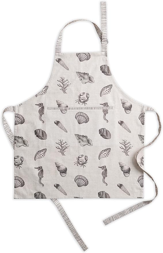 Maison d' Hermine Aprons for women with Pocket 100% Cotton (27.50"x31.50") | Adjustable Neck Strap & long ties Apron Men Chef Wedding Cooking Gardening Server Maid