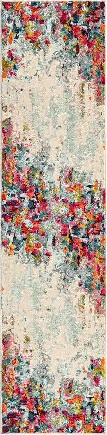 Unique Loom Chromatic Collection Area Rug - Joyous (2' x 8' Runner Multi/Blue)
