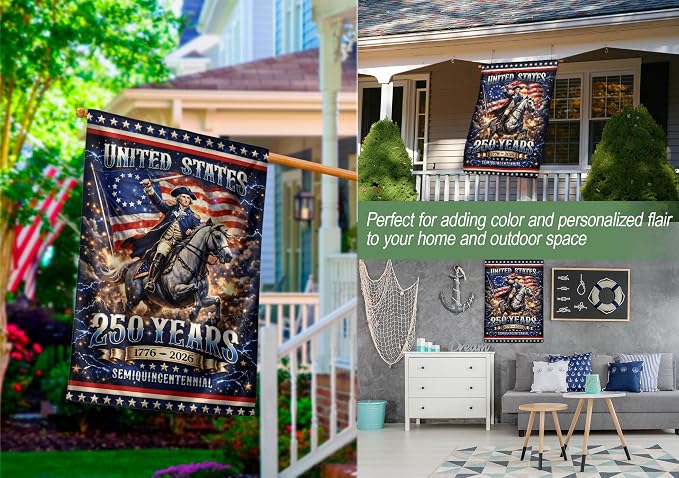 250 Anniversary Usa Flag, 1776-2026 Commemorative, 250th Anniversary Patriotic Design, Garden Flags For Outside, Doubleided Outdoor Yard Decoration For Independence Day 3 (30x40 Inch)
