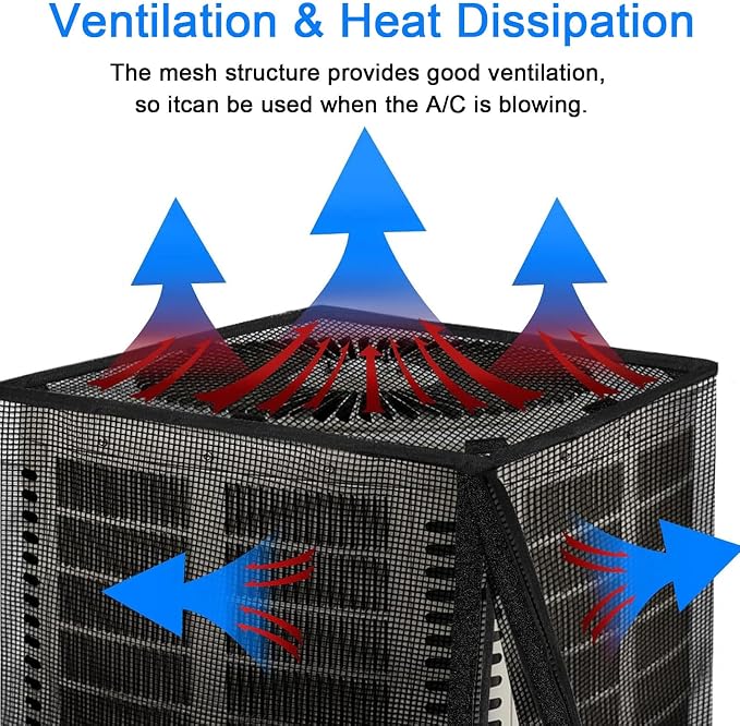 Air Conditioner Covers for Outside with 600D Detachable Breathable Waterproof Top, Winter AC Unit Covers Outdoor Against Cottonwood, Leaves, Snow (28"L x 28"W x 32"H)