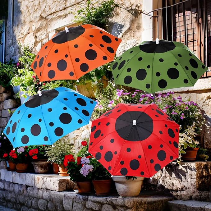 Plant Umbrellas for Outdoor Plants, Large Garden Plant Umbrella Shade Upgraded Adjustable Angle Height for Potted Plants Garden Beds