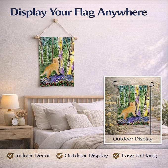 Caroline's Treasures SS8887GF Golden Retriever Garden Flag Mailbox Flag Decorative Yard Flag Banner Outside Patio Artwork Yard Flower Beds, Garden Size, Multicolor