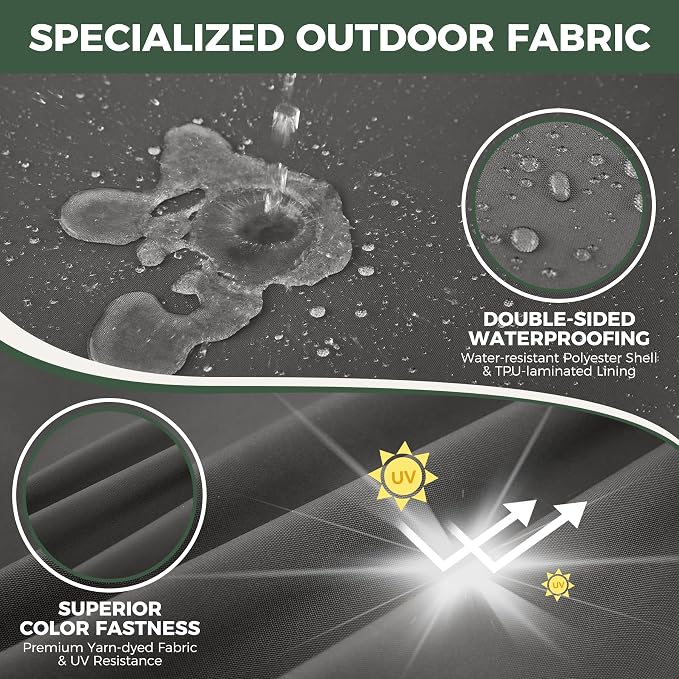 Outdoor Cushions for Patio Furniture, Outdoor Seat Cushion Set 24 x 24 x 5.75 in, Waterproof & Fade Resistant Outdoor Chair Cushions, Patio Cushion with Removable Cover, Set of 6, Dark Grey