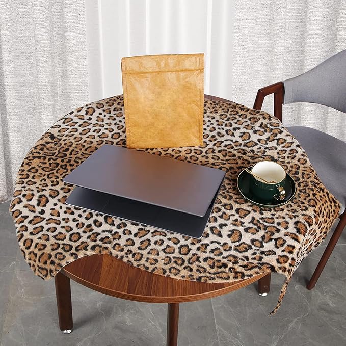 MACEVIA Leopard Rug Cheetah Print Rugs Western Decor for Living Room Bedroom Faux Animal Area Carpet Non-Slip 43.3" L x 29.5" W(3.6ft x 2.4ft)